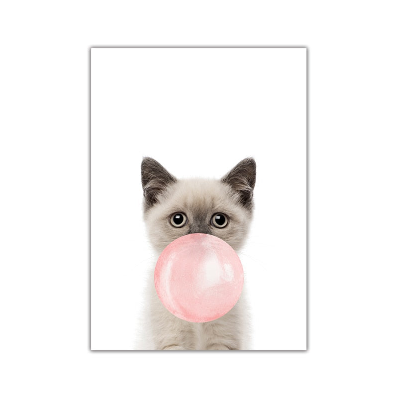 Cute Cat Posters - 13x18cm No Frame / Hand Gum - Cat poster