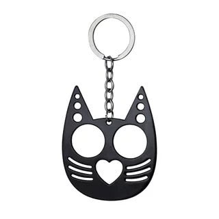 Cute Cat Stabber Keychain - Black - Cat Keychains