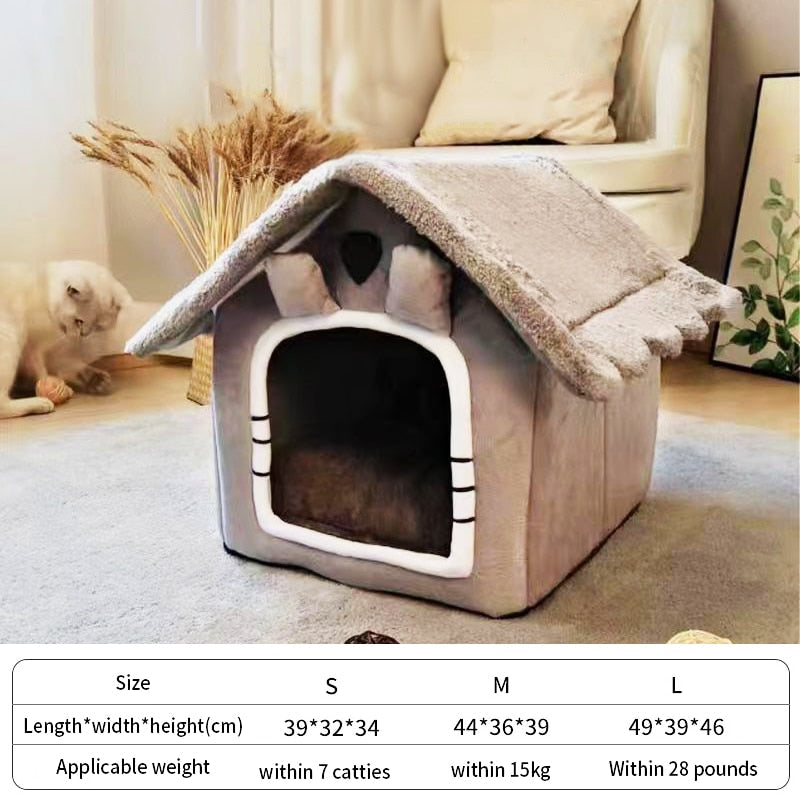 Cute House Cat Bed - Long-eared Cat / S