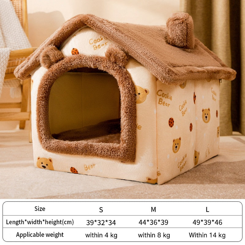 Cute House Cat Bed - Bear / S