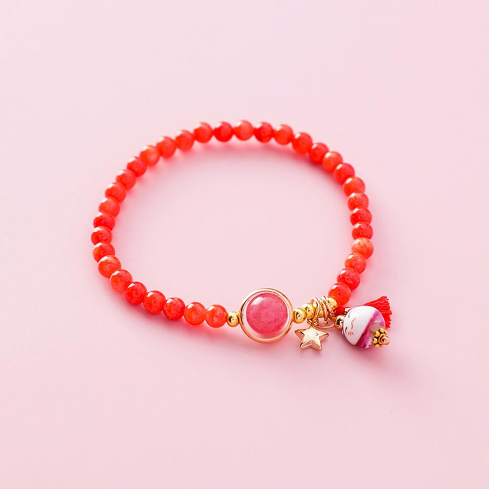 Cute Japanese Cat Bracelet - Red - Cat bracelet