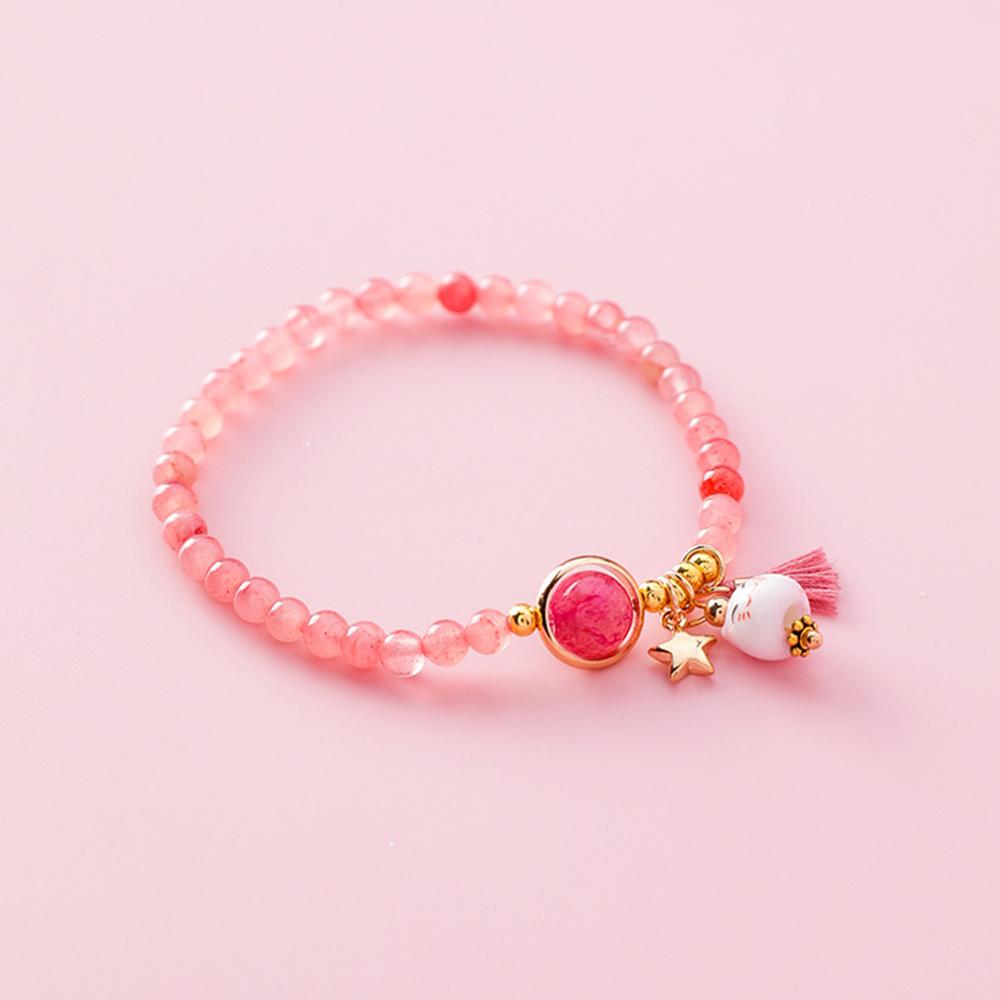 Cute Japanese Cat Bracelet - Pink - Cat bracelet