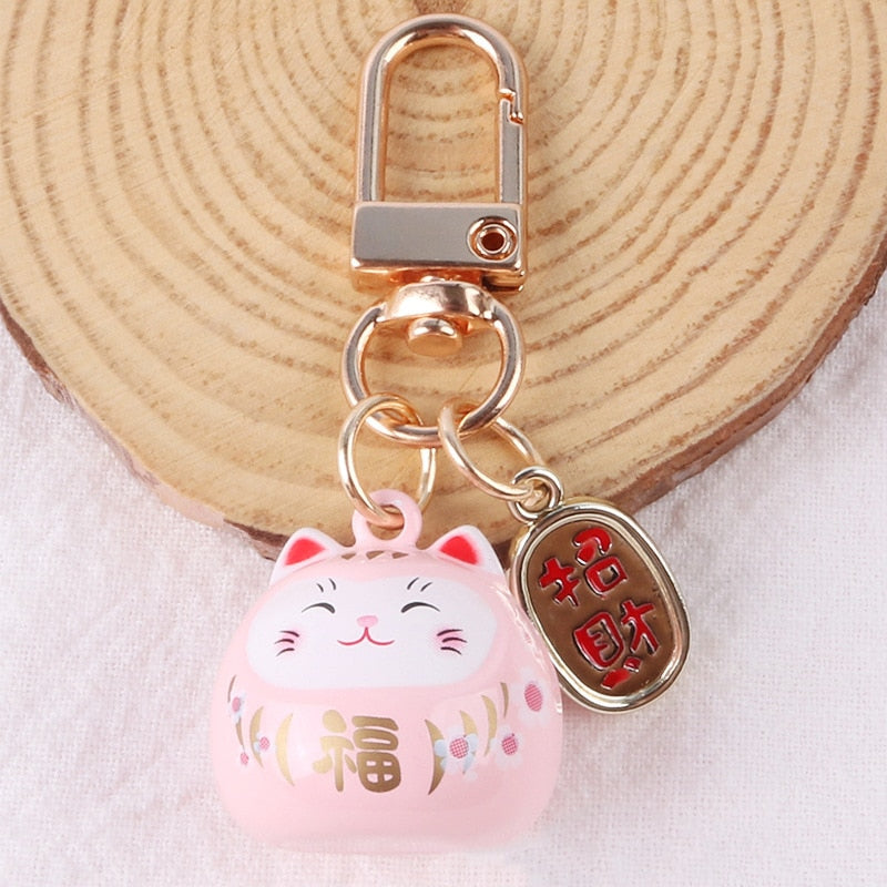 Cute Japanese Cat Keychain - Pink - Cat Keychains