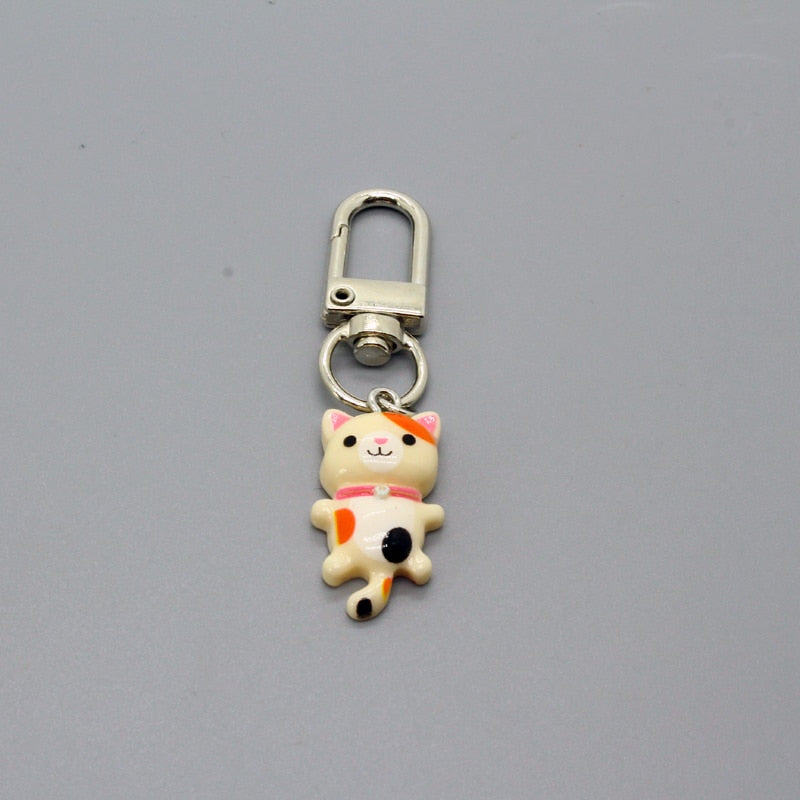 Cute Kitty Cat Keychain - Yellow - Cat Keychains