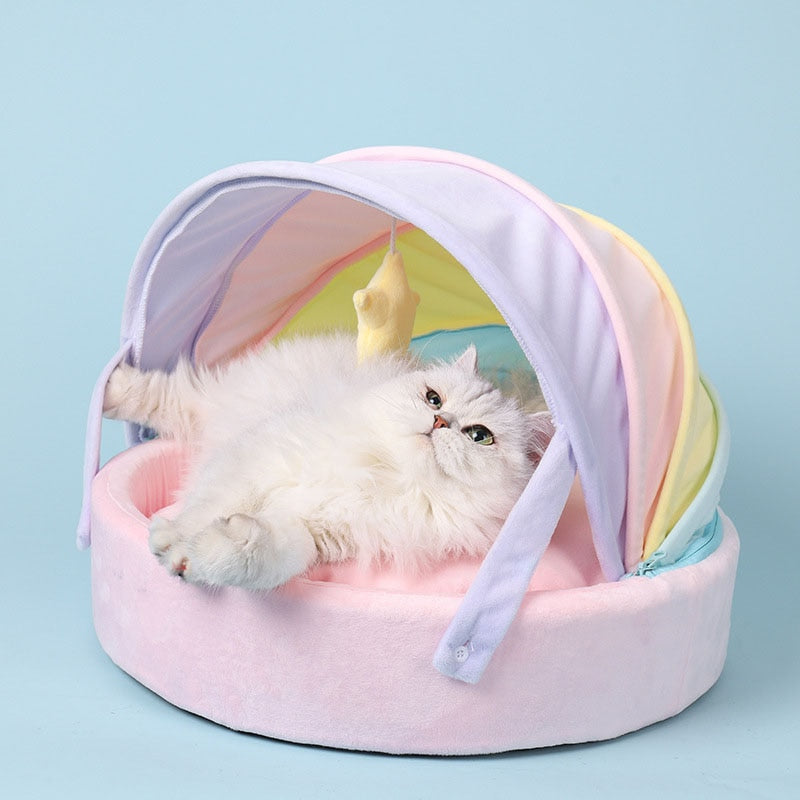 Cute Pink Cat Bed