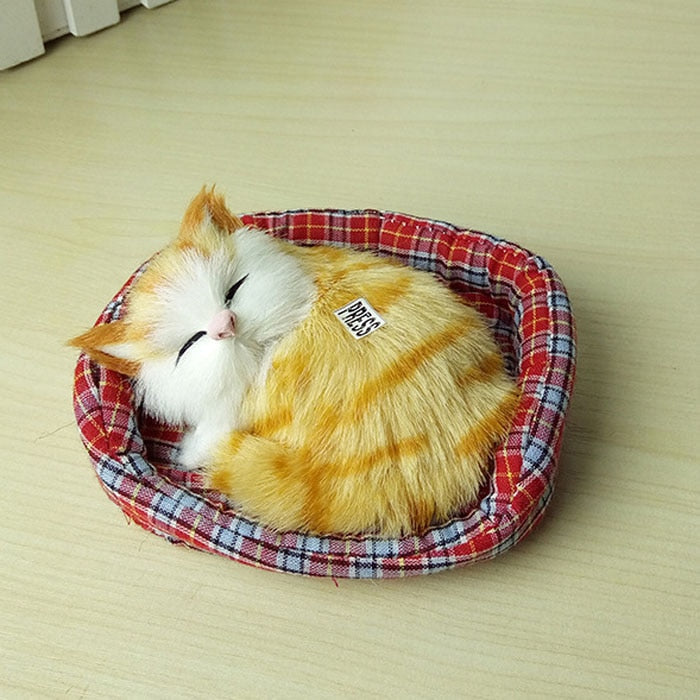 Cute Realistic cat plush - Yellow
