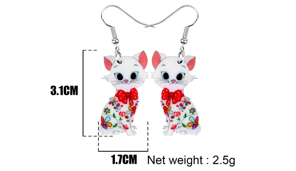 Dangle Drop Cat Earrings - Cat earrings