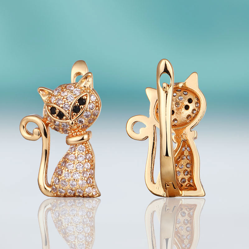 Dangling Cat Earrings - Cat earrings