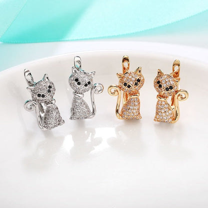 Dangling Cat Earrings - Cat earrings