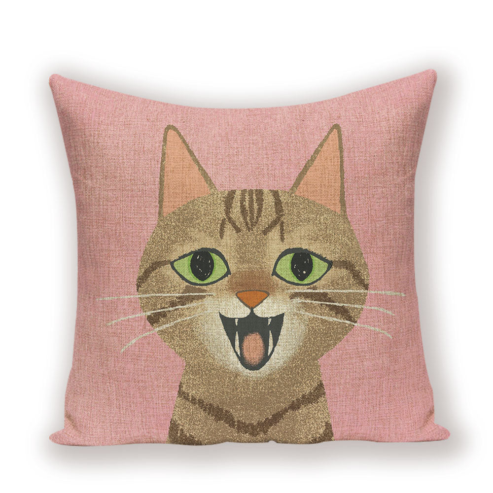 Decorative Cat Pillows - 45x45cm / Pink