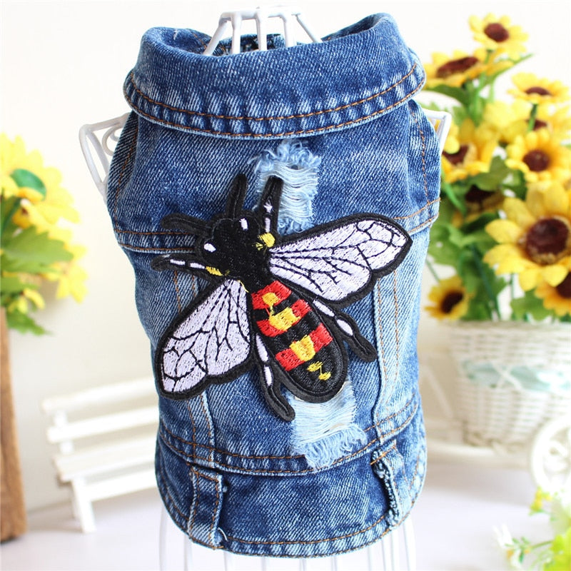 Denim Cat Clothes - Bee / XS - Clothes for cats