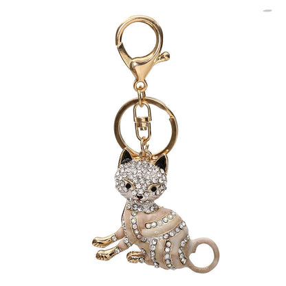 Diamond Cat Keychain - Cat Keychains