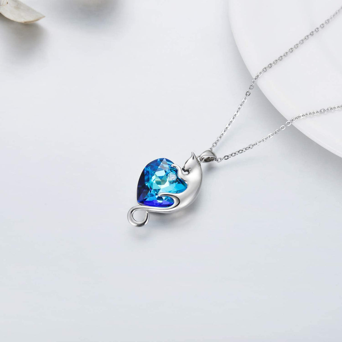 Diamond Cat Necklace - Cat necklace