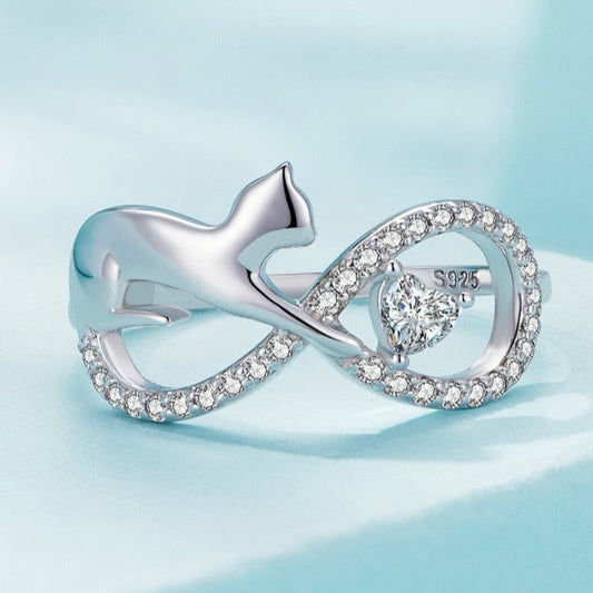 Diamond Cat Ring - cat rings