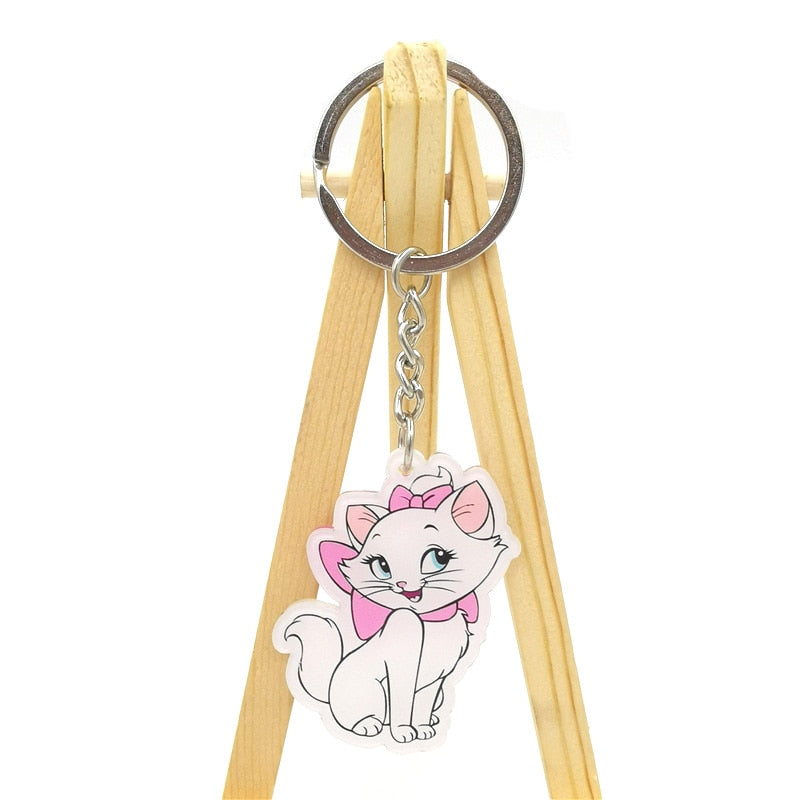 Disney Cat Keychain - White - Cat Keychains