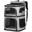 Double Cat Carrier Backpack - Grey - Double Cat Carrier