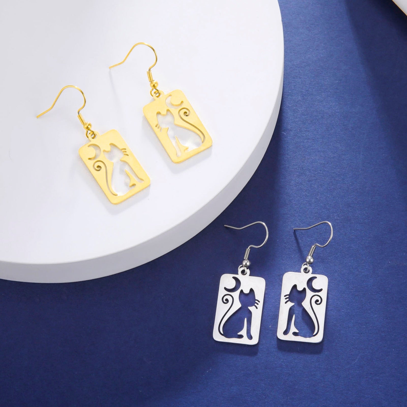 Drop Cat Earrings - Cat earrings
