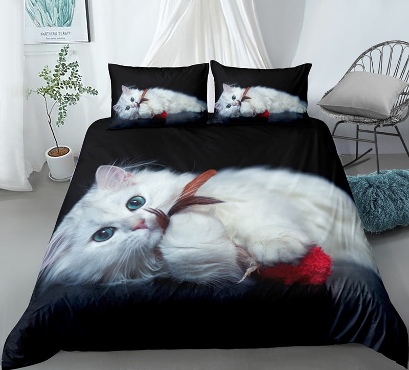 Duvet Cover that Repels Cat Hair - Black / US Twin 173x218cm