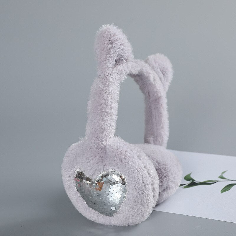 Earmuffs with Cat Ears - Gray - Earmuffs with Cat Ears