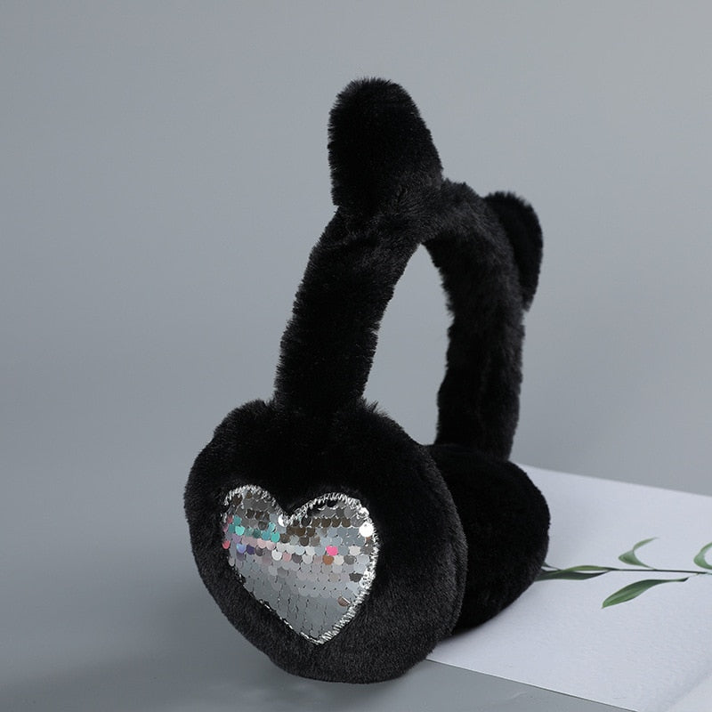 Earmuffs with Cat Ears - Black - Earmuffs with Cat Ears