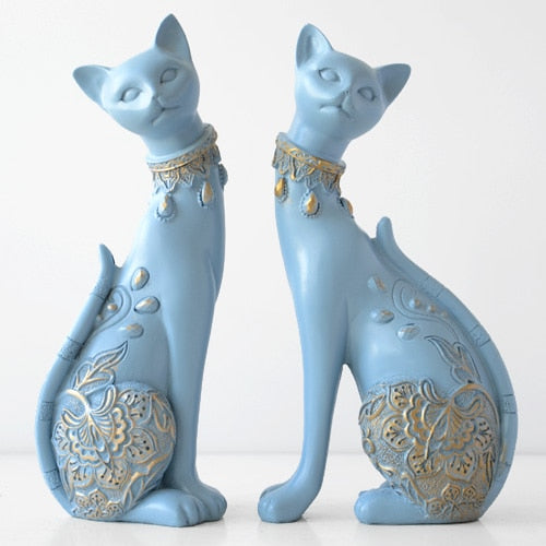 Egypt Cat Statue - Blue