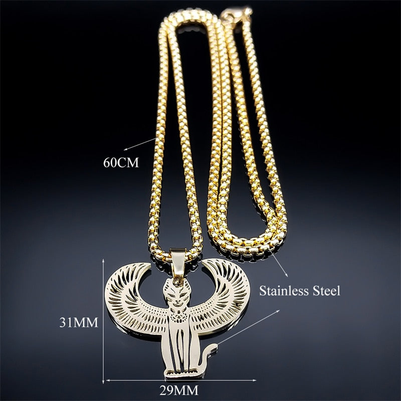 Egyptian Cat Necklace - Cat necklace