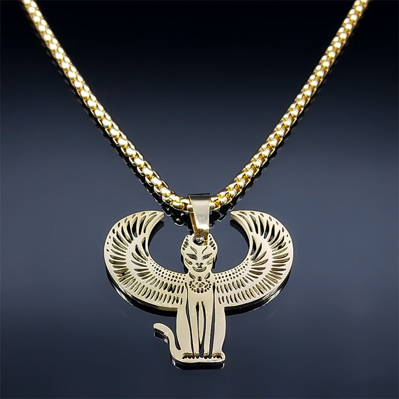 Egyptian Cat Necklace - Cat necklace
