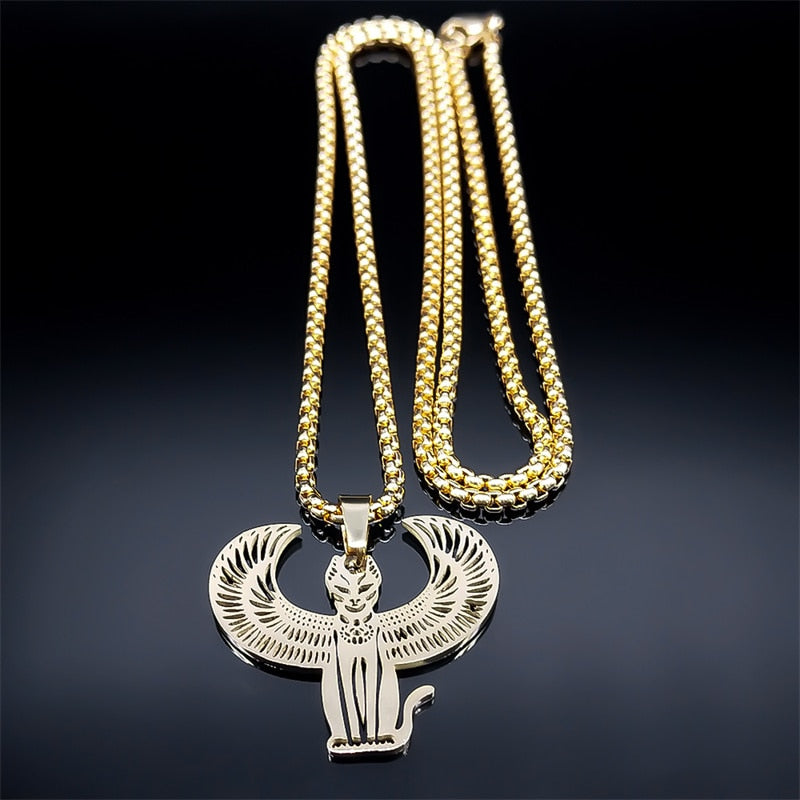 Egyptian Cat Necklace - Cat necklace