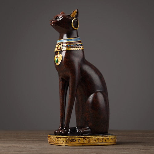 Egyptian Cat Statue - Red