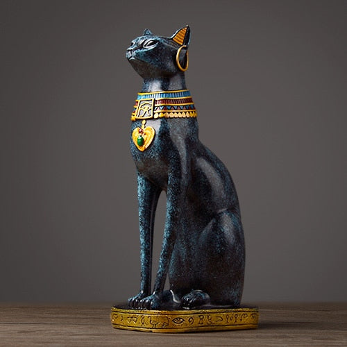 Egyptian Cat Statue - Blue