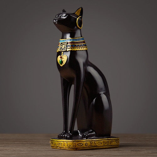 Egyptian Cat Statue - Black