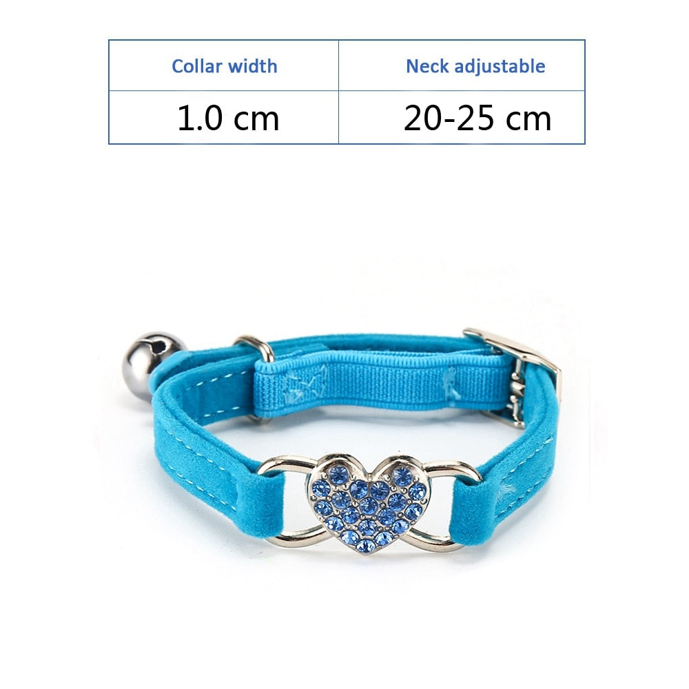 Elastic Cat Collars - Blue - Cat collars
