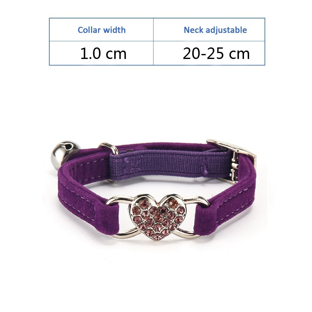 Elastic Cat Collars - Purple - Cat collars