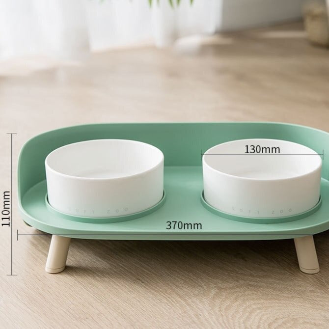 Elegant Cat Bowl - Green - Cat Bowls