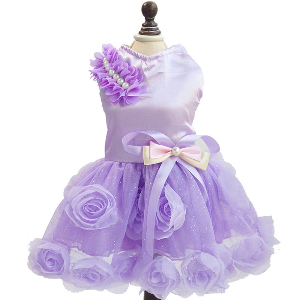 Elegant Cat Dress - Purple / XS