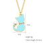 Enamel Cat Necklace - Cat necklace