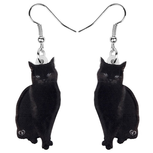 Fat Cat Earrings - Cat earrings