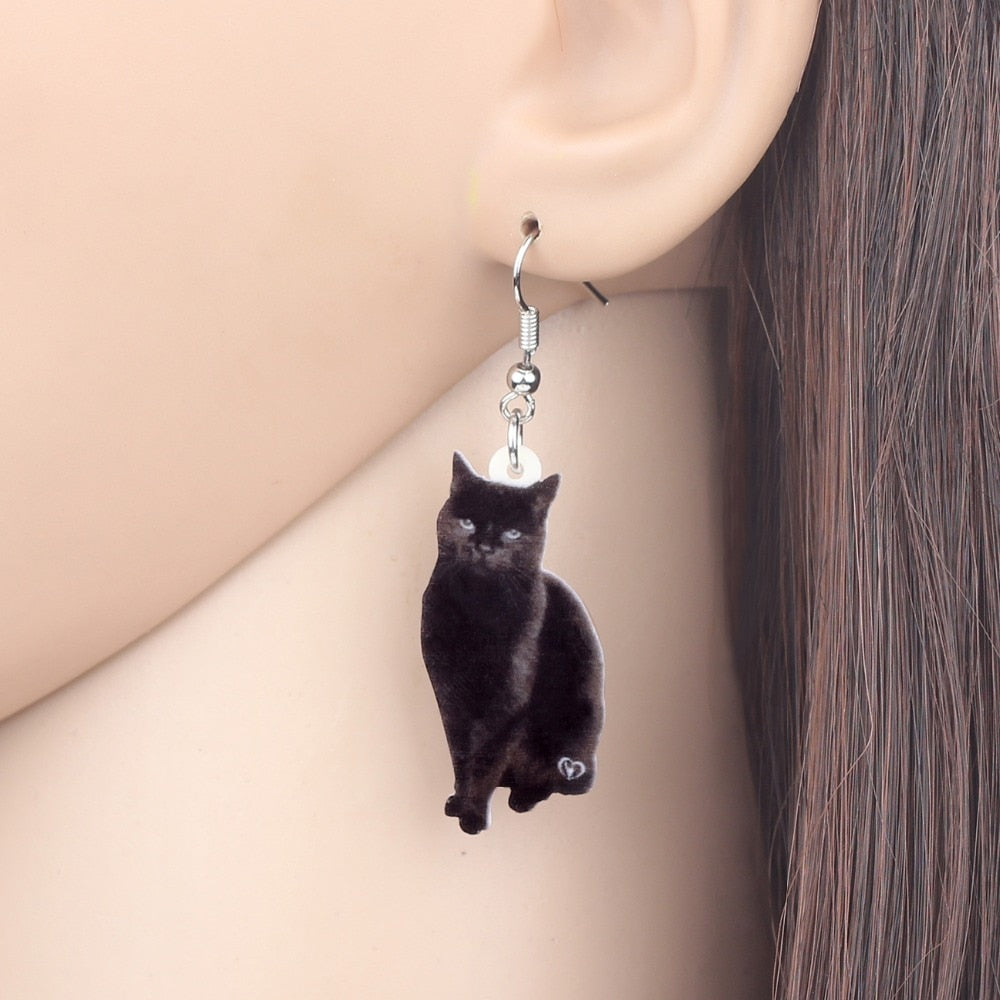 Fat Cat Earrings - Cat earrings