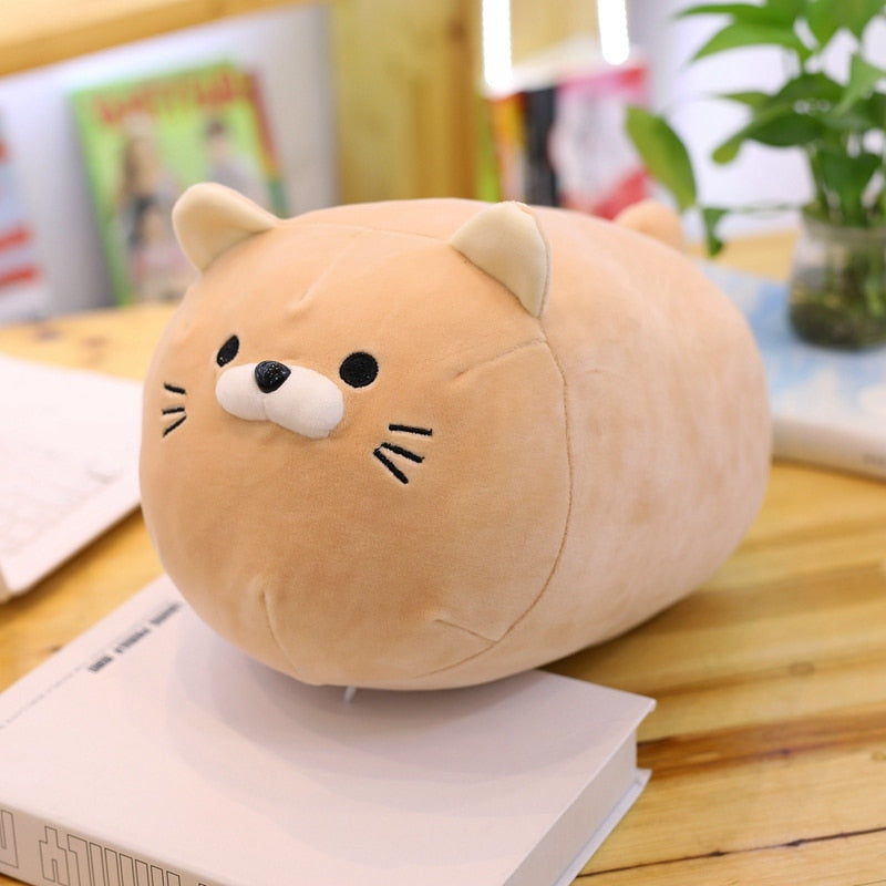Fat Cat Pillow - 40cm / Beige