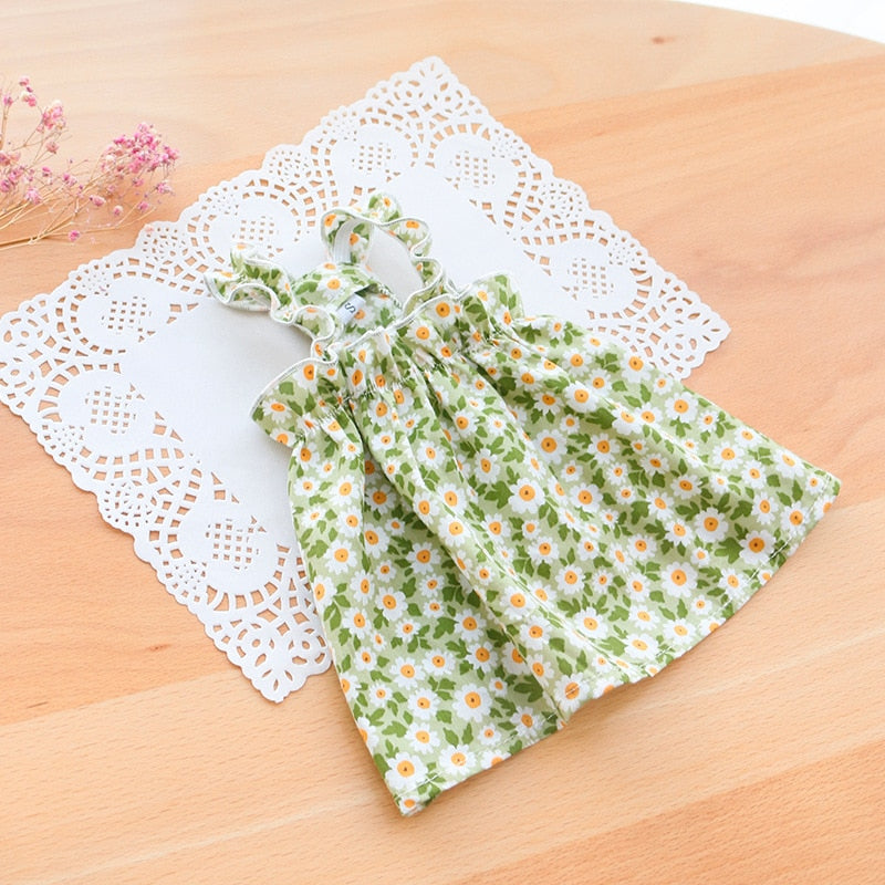 Floral Cat Clothes - green Flower / XS - Clothes for cats