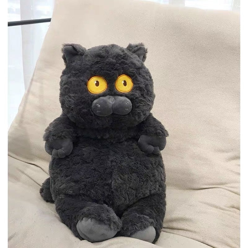 Fluffy Black Cat Plush - 40cm - Fluffy Black Cat Plush