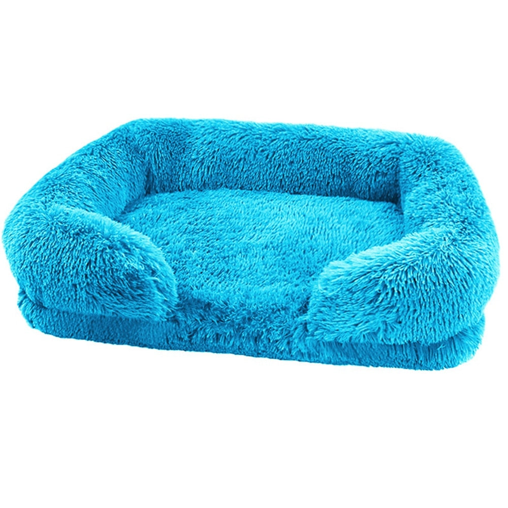 Fluffy Cat Bed - Blue / S / United States