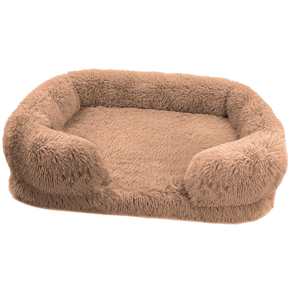 Fluffy Cat Bed - Light Coffee / S / United States
