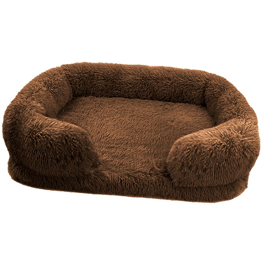 Fluffy Cat Bed - Dark Coffee / S / United States