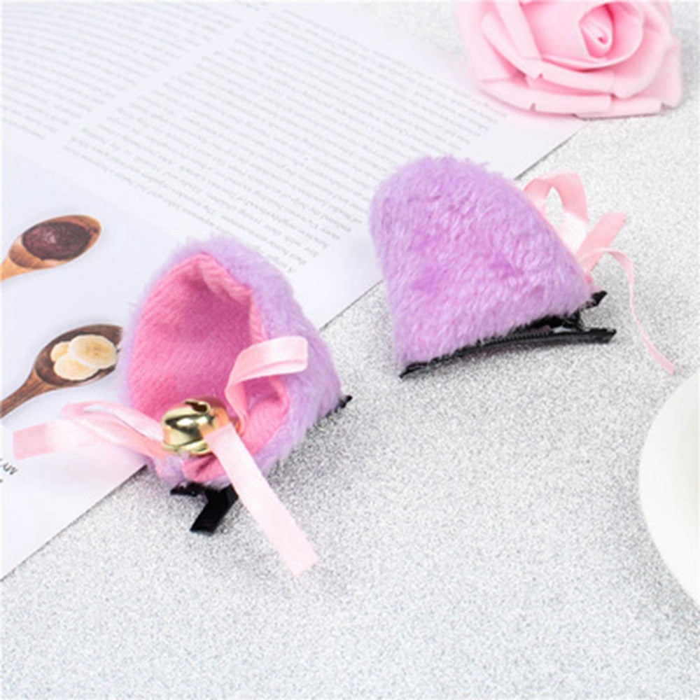 Fluffy Cat Ears Headband - 1545-5 - Fluffy Cat Ears Headband