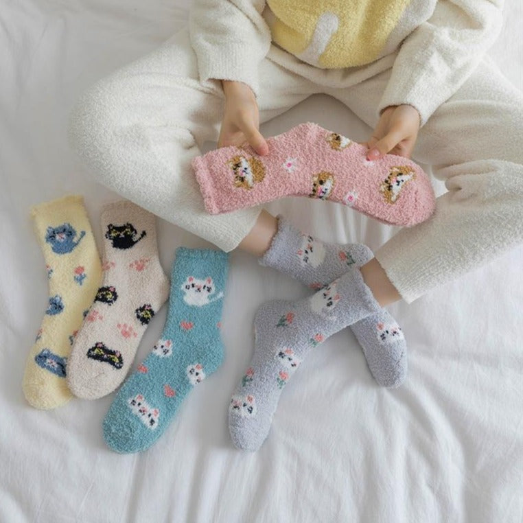Fluffy Cat Socks - Cat Socks