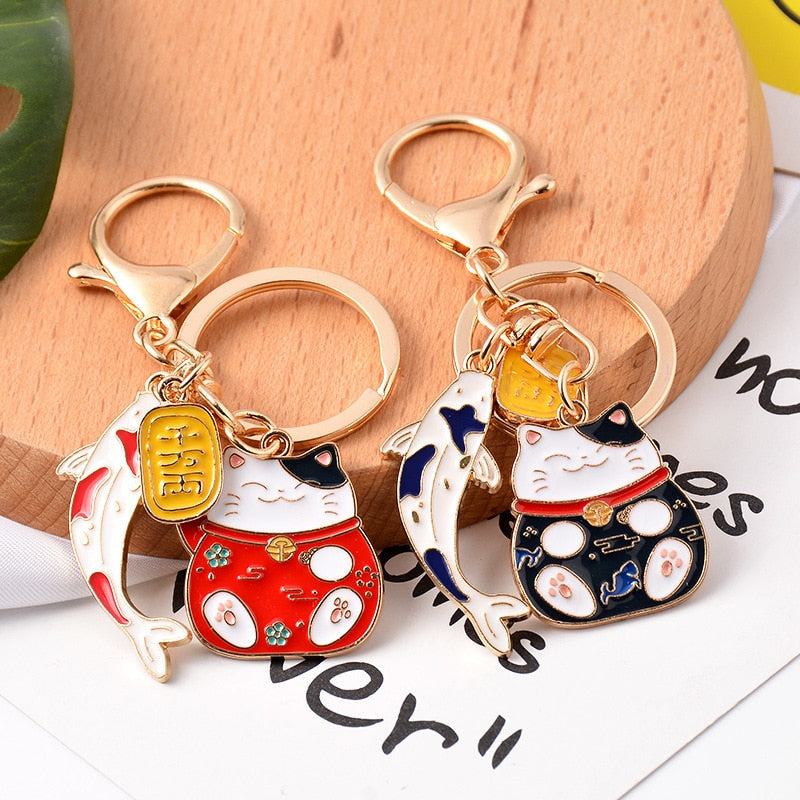 Fortune Cat Keychain - Cat Keychains