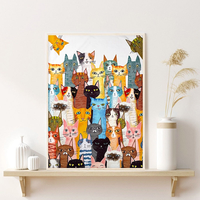 Framed Cat Wall Art