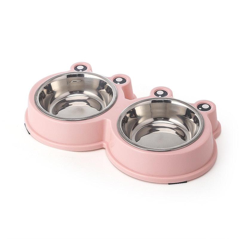 Frog Cat Bowl - Pink - Cat Bowls