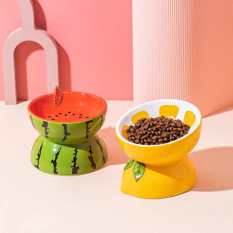 Fruit Ceramic Cat Bowl - Cat Bowls